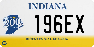 IN license plate 196EX