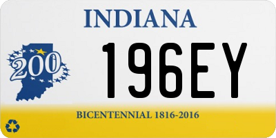 IN license plate 196EY