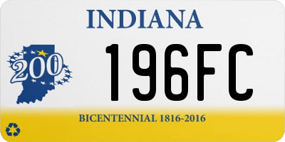 IN license plate 196FC