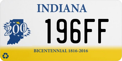 IN license plate 196FF