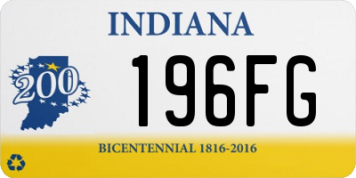 IN license plate 196FG