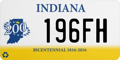 IN license plate 196FH