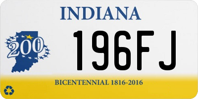 IN license plate 196FJ