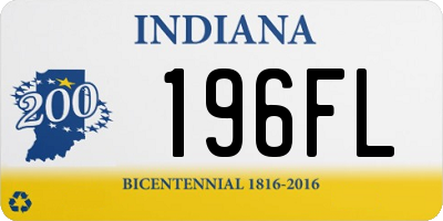 IN license plate 196FL