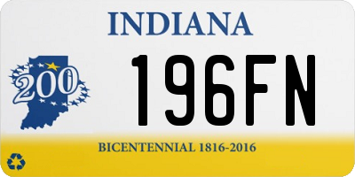 IN license plate 196FN