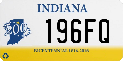 IN license plate 196FQ