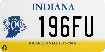 IN license plate 196FU