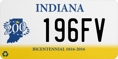 IN license plate 196FV