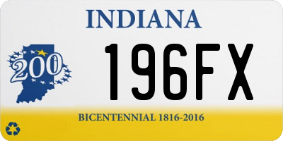 IN license plate 196FX