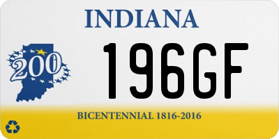 IN license plate 196GF