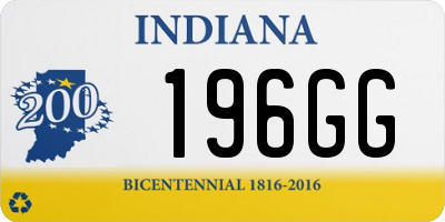 IN license plate 196GG