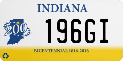 IN license plate 196GI