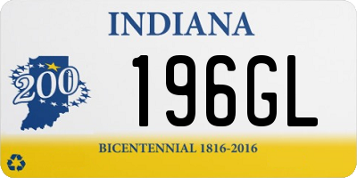 IN license plate 196GL