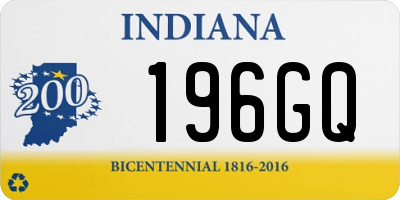 IN license plate 196GQ