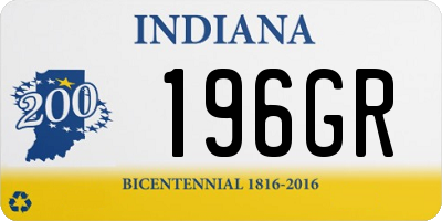 IN license plate 196GR