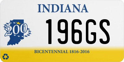 IN license plate 196GS