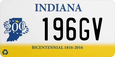 IN license plate 196GV