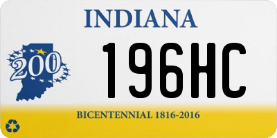 IN license plate 196HC