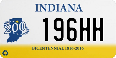 IN license plate 196HH