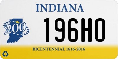 IN license plate 196HO