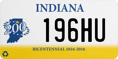IN license plate 196HU