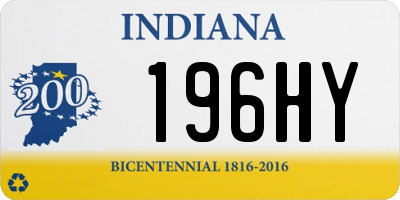 IN license plate 196HY