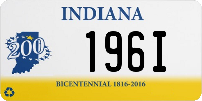IN license plate 196I