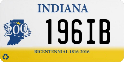 IN license plate 196IB