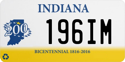 IN license plate 196IM