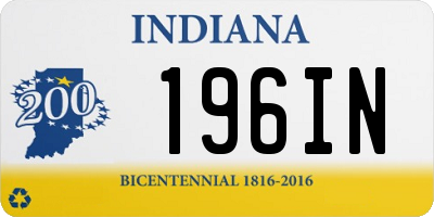 IN license plate 196IN