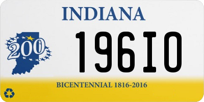 IN license plate 196IO