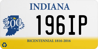 IN license plate 196IP