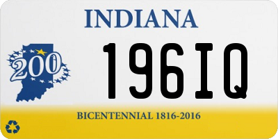 IN license plate 196IQ