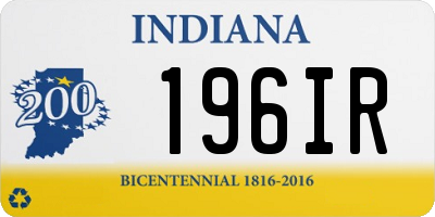 IN license plate 196IR