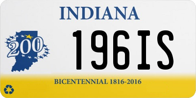 IN license plate 196IS