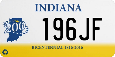 IN license plate 196JF