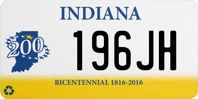 IN license plate 196JH