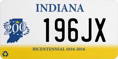 IN license plate 196JX