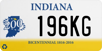 IN license plate 196KG