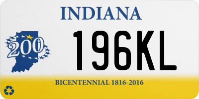 IN license plate 196KL