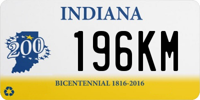 IN license plate 196KM