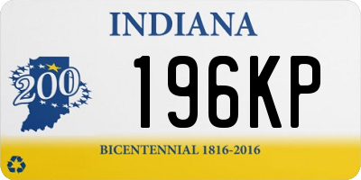 IN license plate 196KP