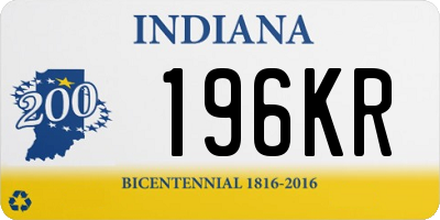 IN license plate 196KR