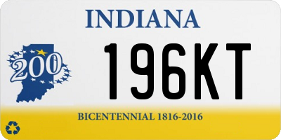 IN license plate 196KT