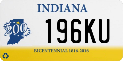IN license plate 196KU