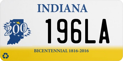 IN license plate 196LA