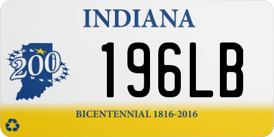 IN license plate 196LB