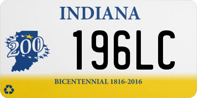 IN license plate 196LC