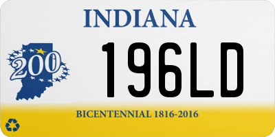 IN license plate 196LD