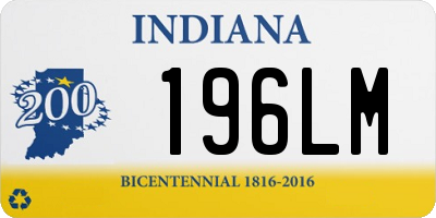 IN license plate 196LM